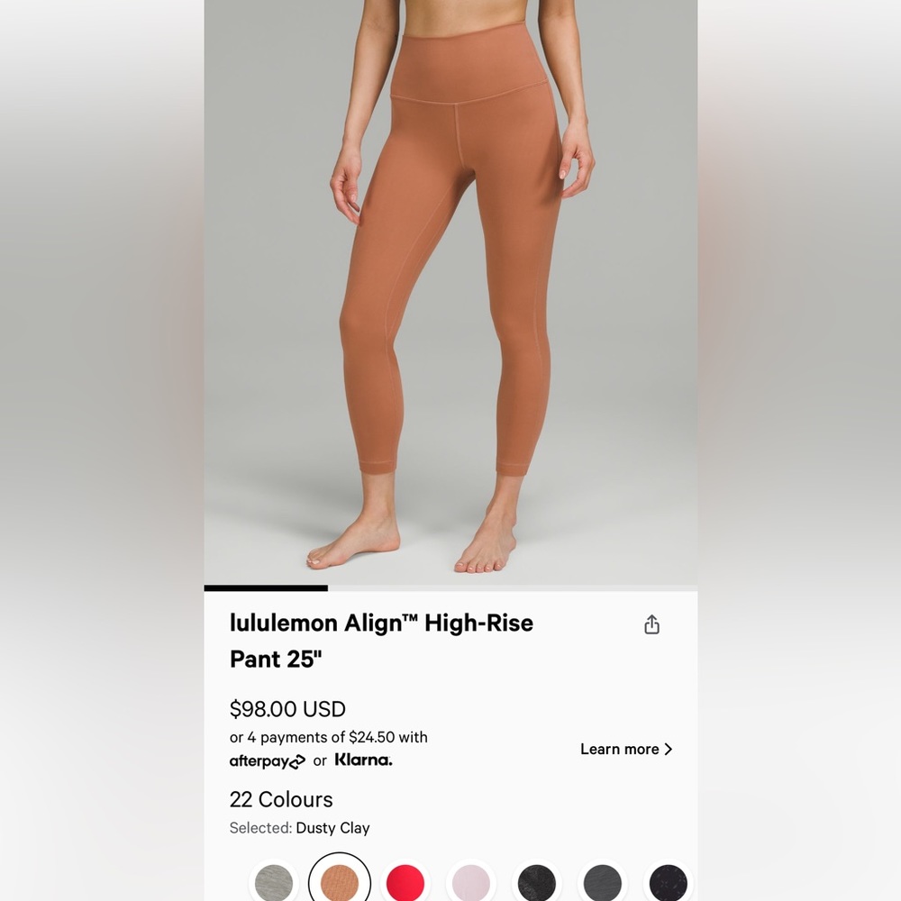 Lulu Lemon 25’ Align Plant